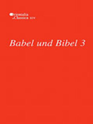 cover image of Babel und Bibel 3